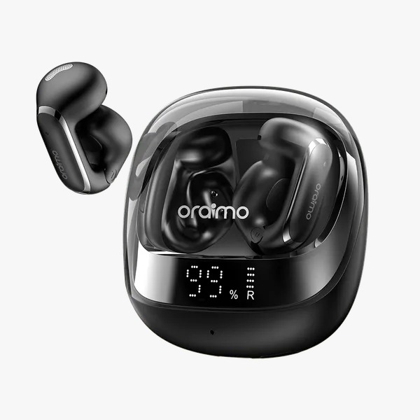 oraimo OpenSnap N2 Écouteurs intra-auriculaires sans fil à charge rapide et volume adaptatif - Noir (Copie)