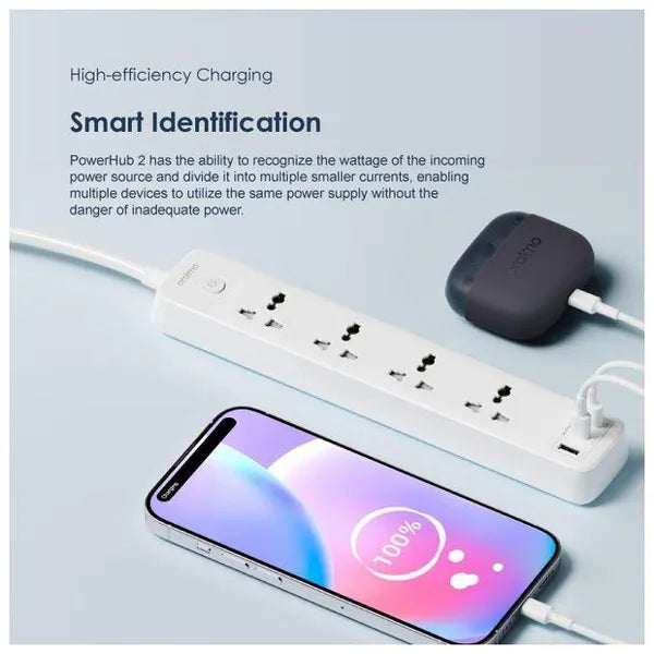 Multiprise Oraimo Power Hub C - 2 Métres - 4 Prises AC + 2 Ports USB + 1 Ports Type C