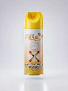MIRAKL 400 mL Insecticides Aérosols anti-insectes triple formule parfumée