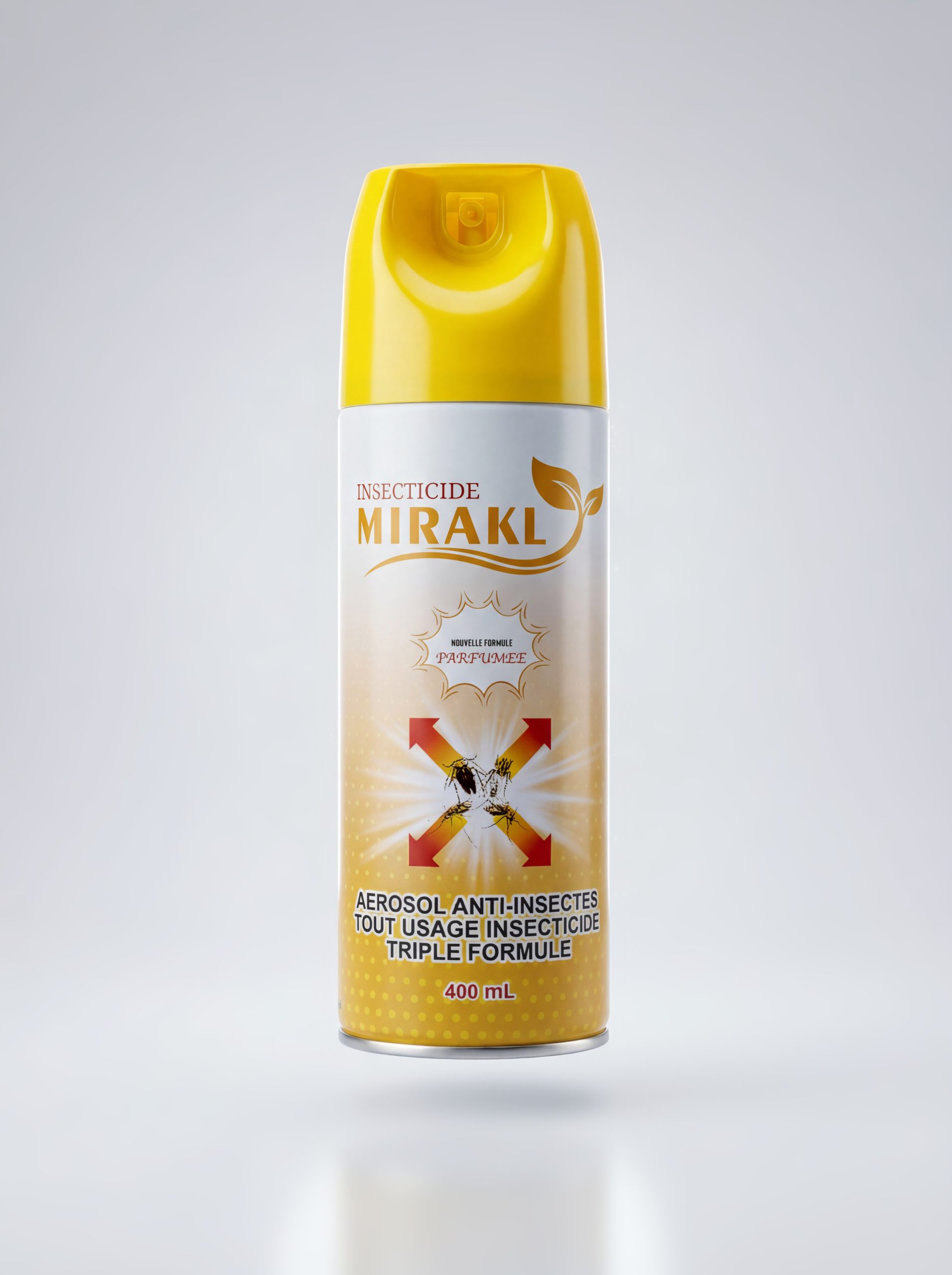 MIRAKL 400 mL Insecticides Aérosols anti-insectes triple formule parfumée