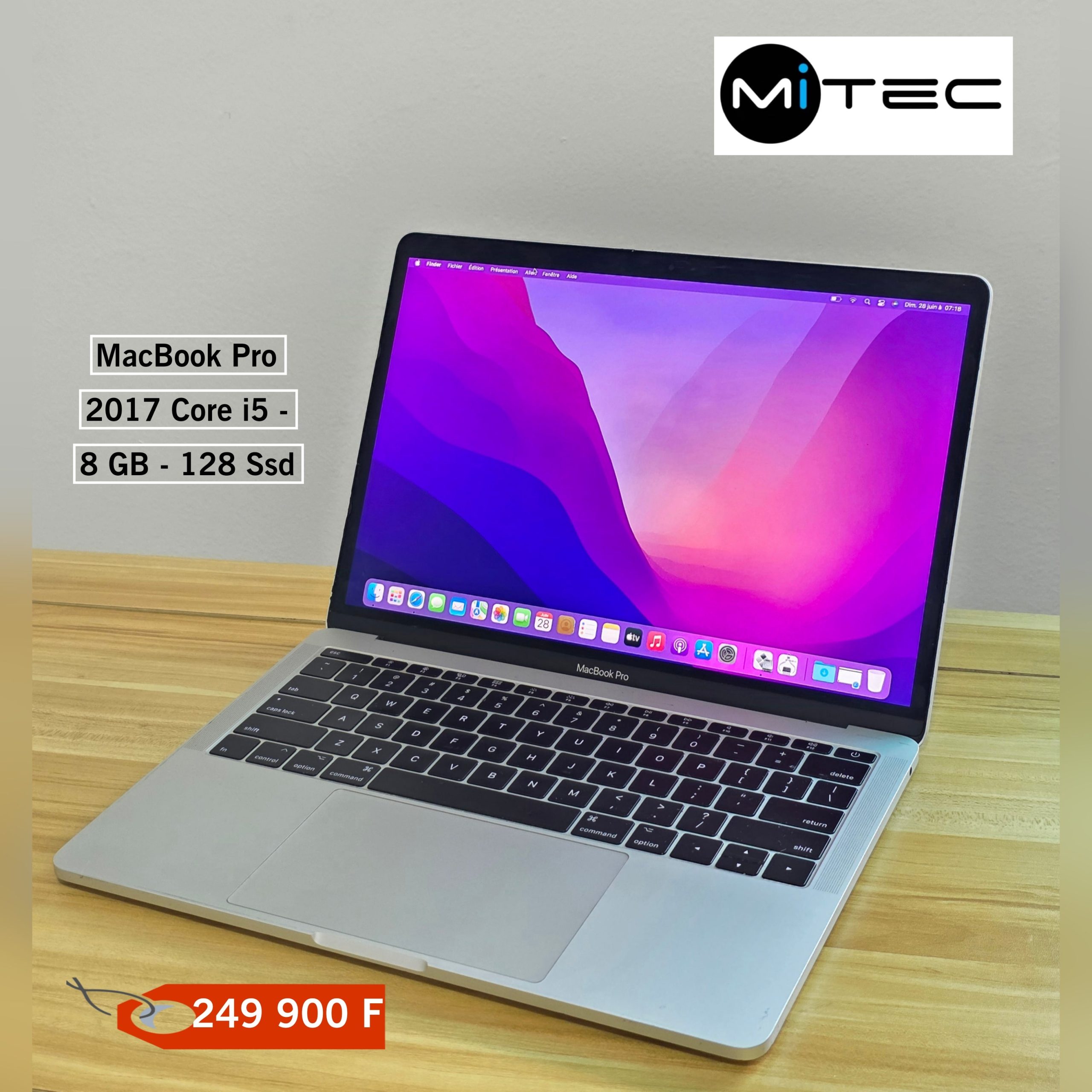 Apple MacBook Pro 2017 Core i5 Quasi Neuf - 8 GB - 128 Ssd - 13'3 Pouces - Écran Retina - Clavier Rétro éclairé + Sac Offert