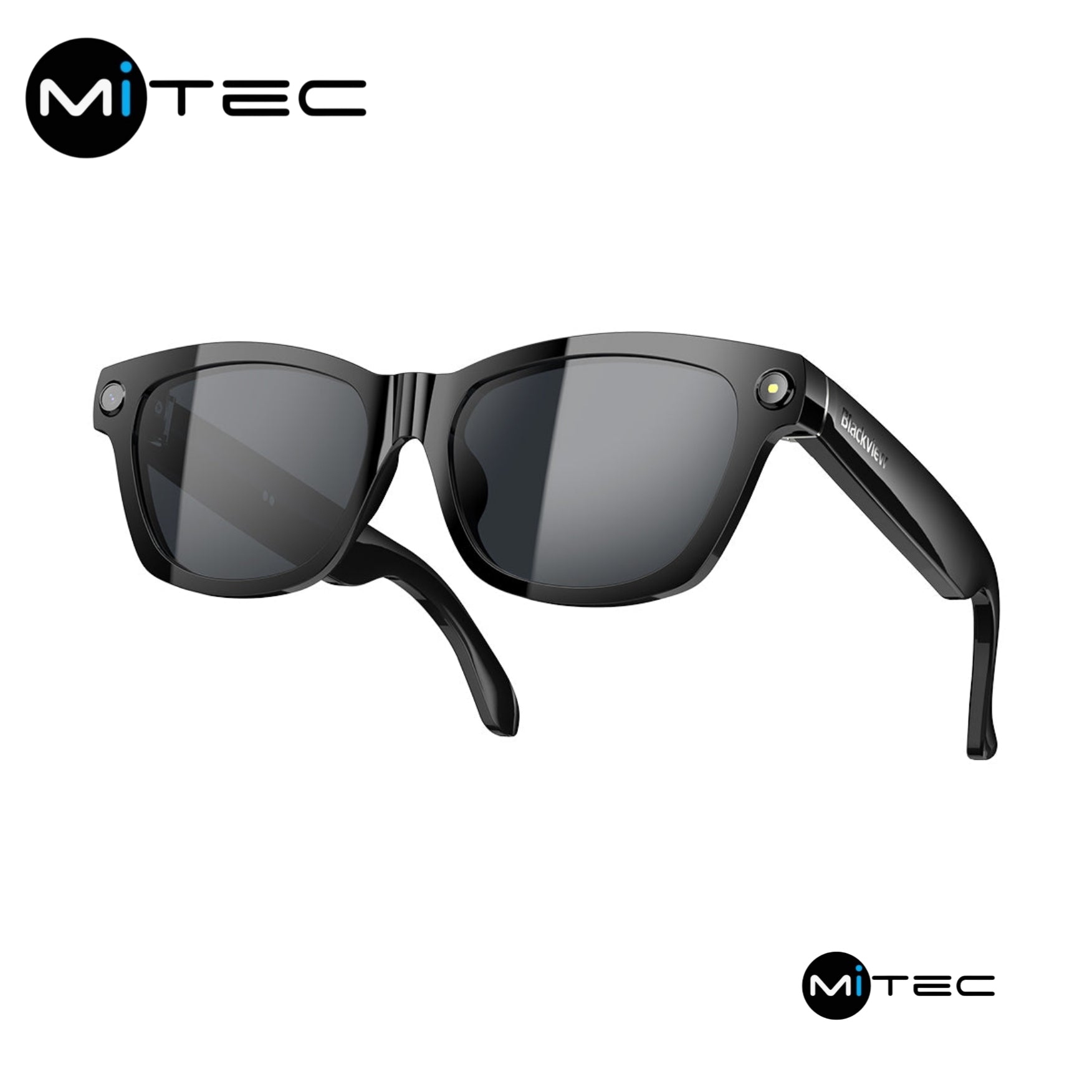 Blackview BV100 - Lunettes intelligentes IA avec caméra 8 MP, appels Bluetooth et assistant vocal