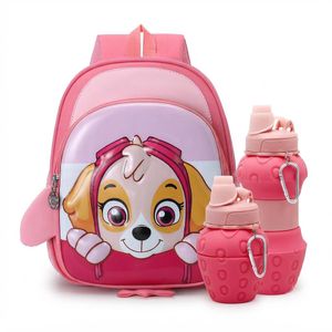 Sac à dos 3D Pat' Patrouille STELLA pour enfants Maternelle - avec gourde silicone rétractable FRAISE