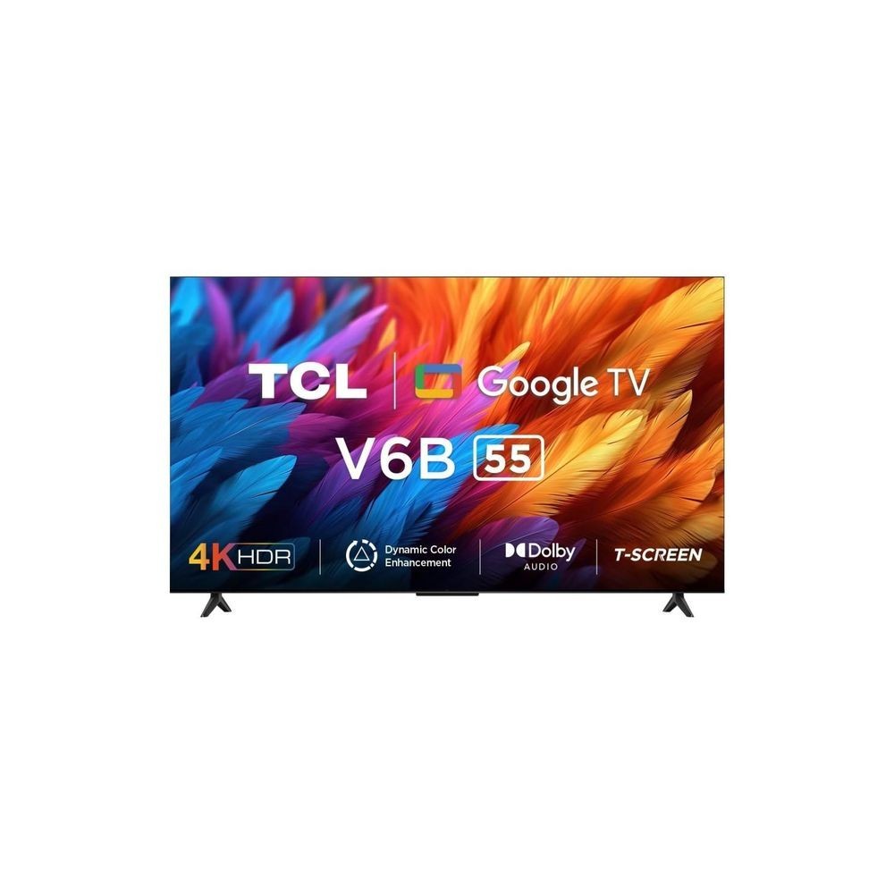 TCL 55'' INCH V6B SERIES - ECRAN SANS BORD - UHD 4K - SMART GOOGLE TV - Garantie 12 Mois