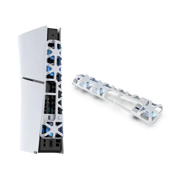 Ventilateur de refroidissement PS5 Slim Dobe – Équipé de plusieurs ventilateurs puissants – Alimentation USB – Blanc – TP5-3538S