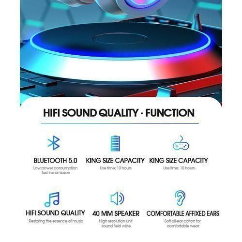 Wireless B39 - Casque Bluetooth - Blanc-2