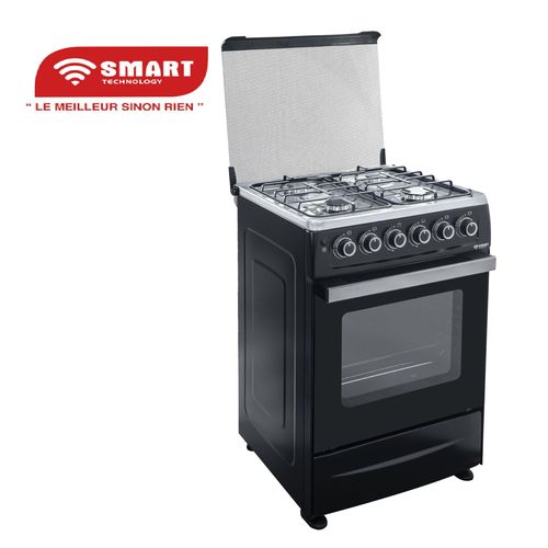 SMART TECHNOLOGY Cuisinière 4 Feux Automatique Avec FOUR 60x50 SMART(STC-6050SC) -INOX- Garantie 6 Mois