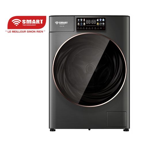 SMART TECHNOLOGY Machine A Laver 12 KG Automatique (STML-12M) -2000W- 1400 Tours/Minute- Gris - Garantie 6 Mois