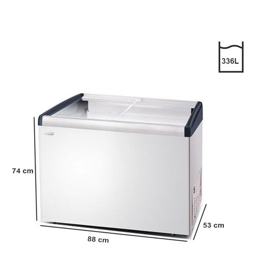 SMART TECHNOLOGY Congélateur Horizontal Vitré - STCCV-517 - 336 L - Blanc- Garantie 12 Mois