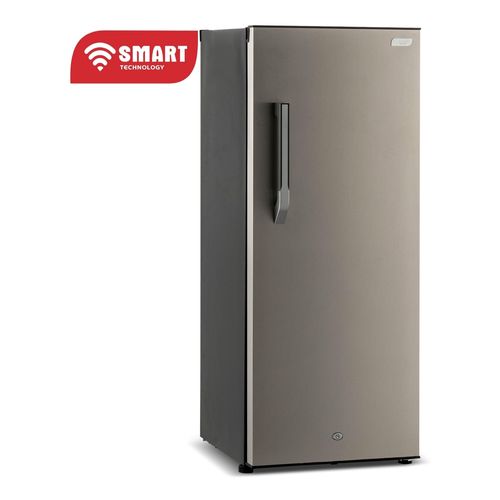SMART TECHNOLOGY Congélateur Vertical Smart 220L (STCD-328) – Design Gris Élégant avec 6 Tiroirs, Poignée raffinée, Système de Verrouillage par Clé, Grille à l'arrière et Garantie 12 Mois.