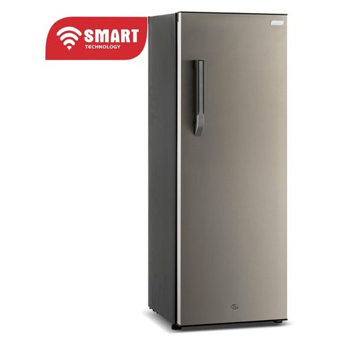 SMART TECHNOLOGY Congélateur Vertical Smart 258L (STCD-358) – Design Gris Élégant avec 7 Tiroirs, Poignée raffinée, Système de Verrouillage par Clé, Grille à l'arrière et Garantie 12 Mois.