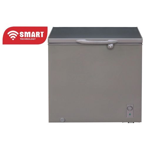 SMART TECHNOLOGY Congélateur Horizontal Smart 199L, Modèle STCC-290K – Gris / Finition Intérieur Blanc_ Avec Grille Arrière – Garantie 12 Mois