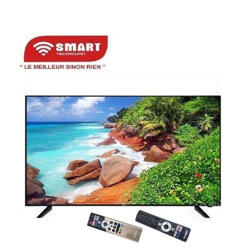 SMART TECHNOLOGY Google TV 65’’ Mini LED/QLED- 4K UHD - Android 14 + Support Mural Offert (STT-6580K)-4K UHD- Wifi, Bluetooth - Apps (Netfl, YouTube, Prime Vidéo) - 2 Télécommandes Slim avec Option vocale - 3x HDMI, 2x USB – Noir- Garantie 12 Mois.