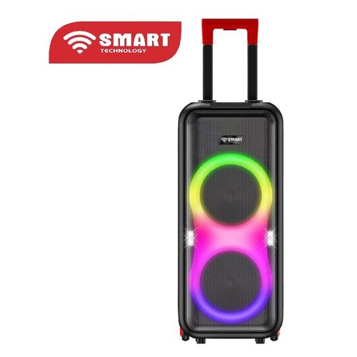 SMART TECHNOLOGY Haut-Parleur BOOM BOX (STHP-2008E)-Bluetooth/ USB /TF CARD / AUX/ 2 Micros -1 Télécommande /P.M.P.O POWER 10 000W / Noir-Garantie 3 Mois.