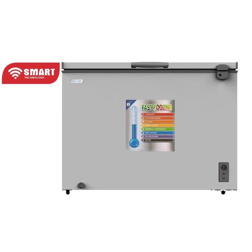 SMART TECHNOLOGY Congélateur Horizontal Vitré Smart (STCC-310VH)- 250 L - Gris / Avec Grille à L'arrière - 12 Mois De Garantie