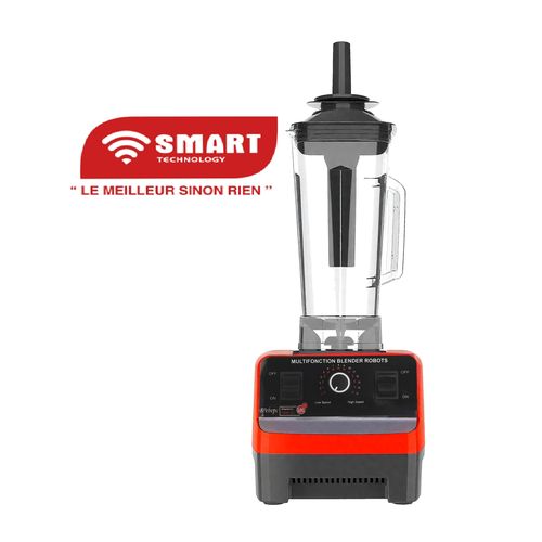 SMART TECHNOLOGY Mixeur Électrique Incassable Robots Rouge (STPE-8879) -Puissance TURBO 600W - 2.5L – 2 Vitesses- Garantie 3 Mois