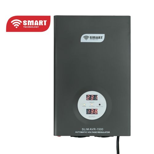 SMART TECHNOLOGY Stabilisateur Mural Automatique SMART (AVR-1500WVA)-Gris- Garantie 7 Mois