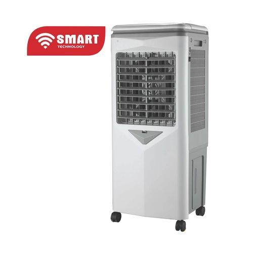 SMART TECHNOLOGY Refroidisseur D'Air Rechargeable Blanc Avec Télécommande Et Deux Boites à Glace (STV-AC3090R) -9 Vitesses- DC 12 V - 50 W / Garantie 1 Mois