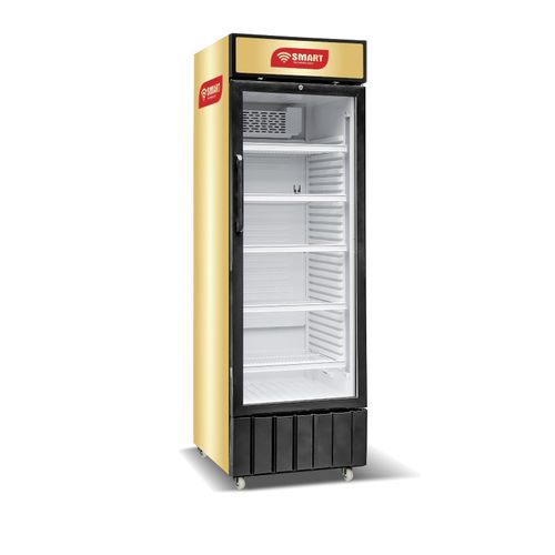 SMART TECHNOLOGY Refroidisseur Vertical Vitré Smart 1 Porte 450L(STCDV-550)- 6 Casiers / Orange-Noir- Garantie 12 Mois