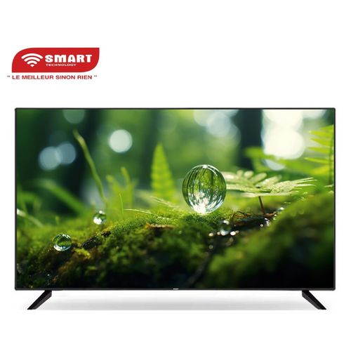 SMART TECHNOLOGY TV 100" QLED Android /Google TV (STT-10081E) UHD, Wifi, Bluetooth, Apps (Netfl /YouTube /Prime Video /Disney+) - 4x HDMI- 2x USB, 1 Télécommande Slim avec Option Vocale - Noir + Support Mural Offert et une Garantie de 12 mois.