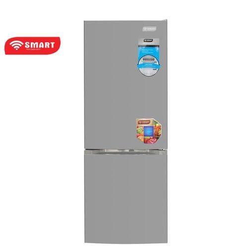 SMART TECHNOLOGY Réfrigérateur Combiné DFRST 3 TIROIRS  315L (STCB-499WM)  - Inox - Garantie 12 Mois