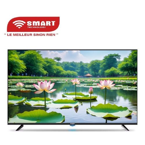 SMART TECHNOLOGY TV 75" QLED Android /Google TV (STT-7581E) UHD, Wifi, Bluetooth, Apps (Netfl /YouTube /Prime Video /Disney+) - 2x HDMI- 2x USB, 1 Télécommande Slim avec Option Vocale- Noir + Support Mural Offert et une Garantie de 12 mois.