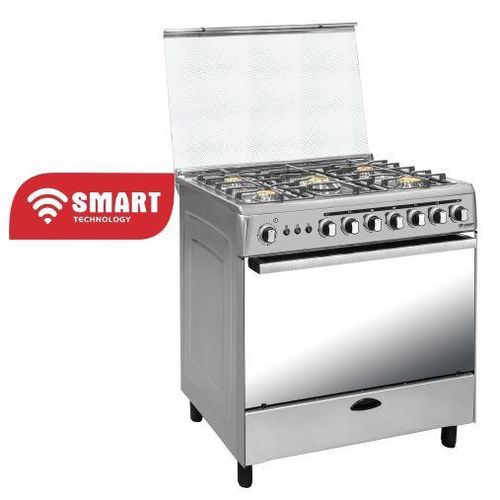 SMART TECHNOLOGY Cuisinière Couleur Silver 5 Feux Automatique Avec FOUR 90x60 Smart (STC-9060SC)-Garantie 6 Mois