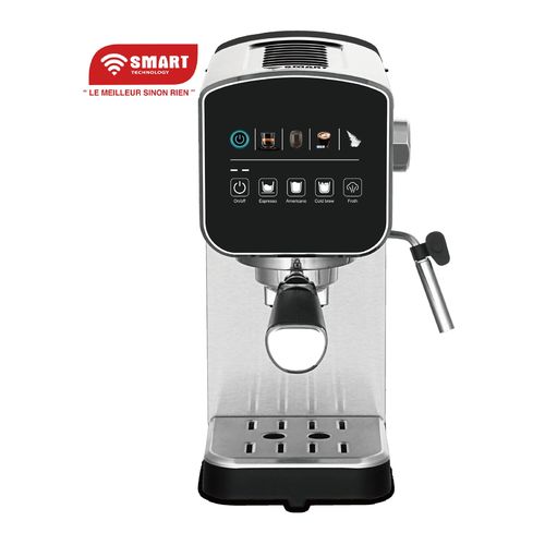 SMART TECHNOLOGY Machine à Café Espresso & Cold Brew 4-En-1 STPE-1315W - Ulka 15 Bars - 1.0L - 1350W - Écran Tactile - Silver - Garantie 3 Mois
