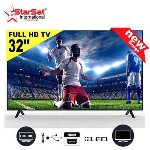 Starsat TV LED 32" HD - Sans Bordures - Slim tv Analogique HD-USB-HDMI-VGA - Garantie 12 mois
