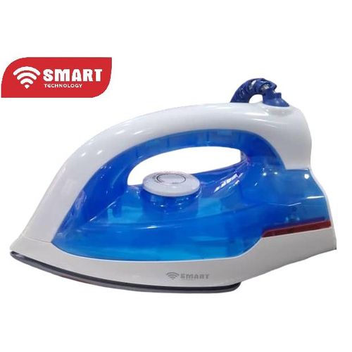 SMART TECHNOLOGY Fer À Repasser À Sec Smart (STPFR-5103) -Bleu /Blanc- Semelle Anti Adhésive /1200W/ Garantie 3 Mois.