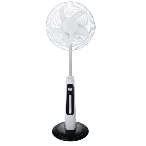 SMART TECHNOLOGY Ventilateur Rechargeable Smart 18" Avec Télécommande –Blanc – STV-640 –40W/ 9 Vitesses/ Éclairage LED/ Power Bank- Garantie 1 Mois.