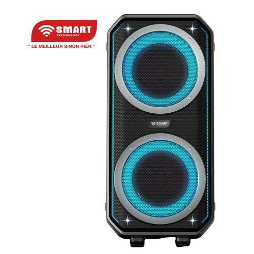 SMART TECHNOLOGY Enceinte Monobloc Rechargeable Modèle _STHP-7070E- 220W, USB, Bluetooth, Micro Inclus, Noir - Garantie 3 Mois