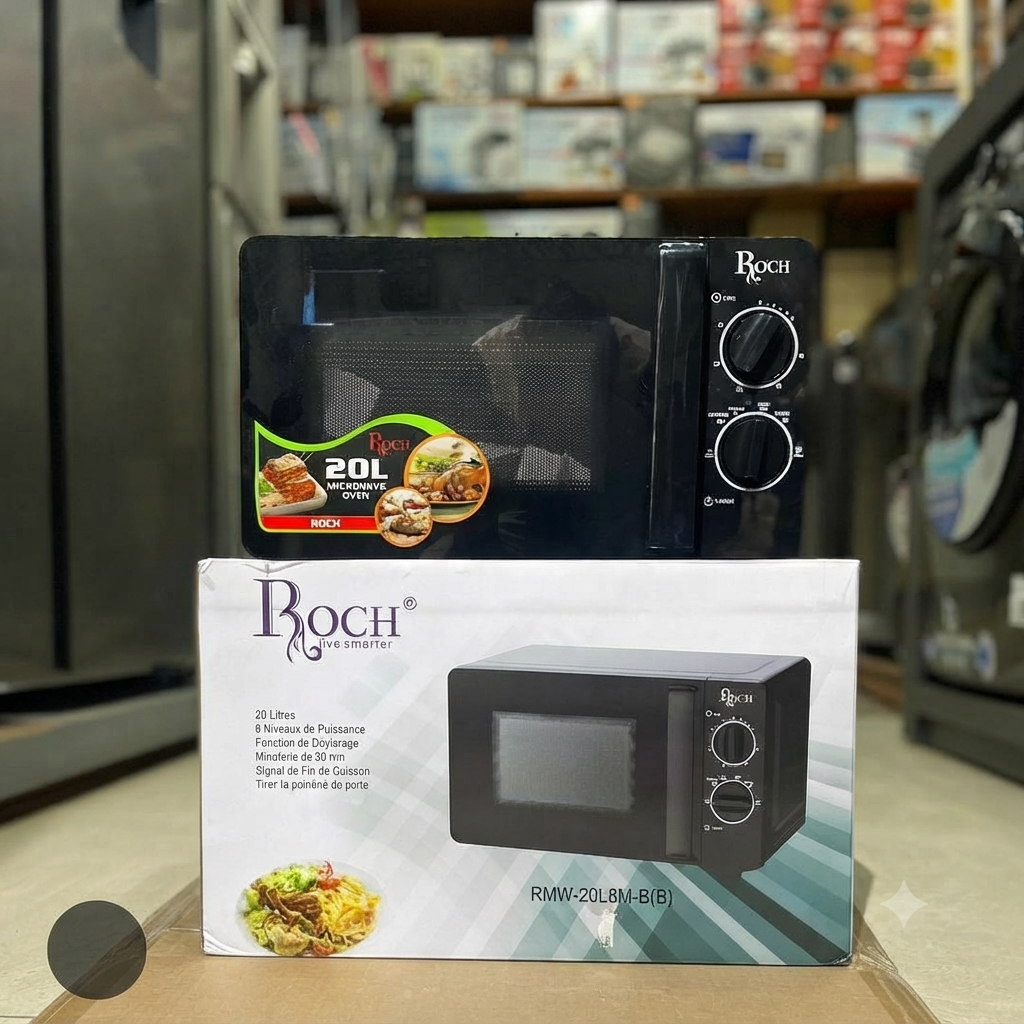 Roch Micro-ondes 20 litres - 700 W - 5 niveaux de puissance - Noir