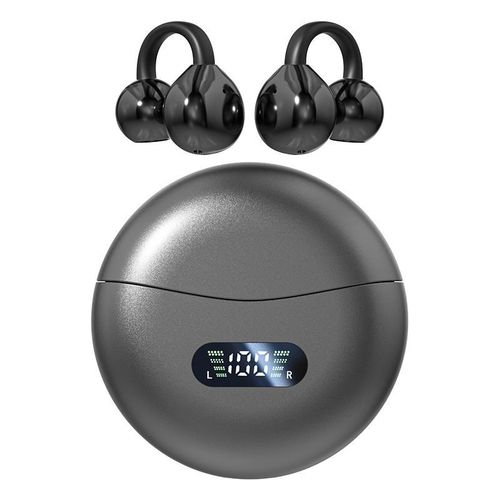Air Ear pods freeclip lge 008 ultra open earbuds écouteur Bluetooth 5.4 sur l'oreille Non dans l'oreille Conduction osseuse tactile ultra Bass ecouteur boucle d’oreille M79 A88 Earclip - noir
