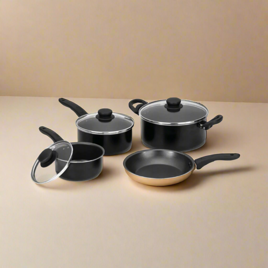 Batterie de cuisine antiadhésive Decakila 4 pièces - KMEP004B-1