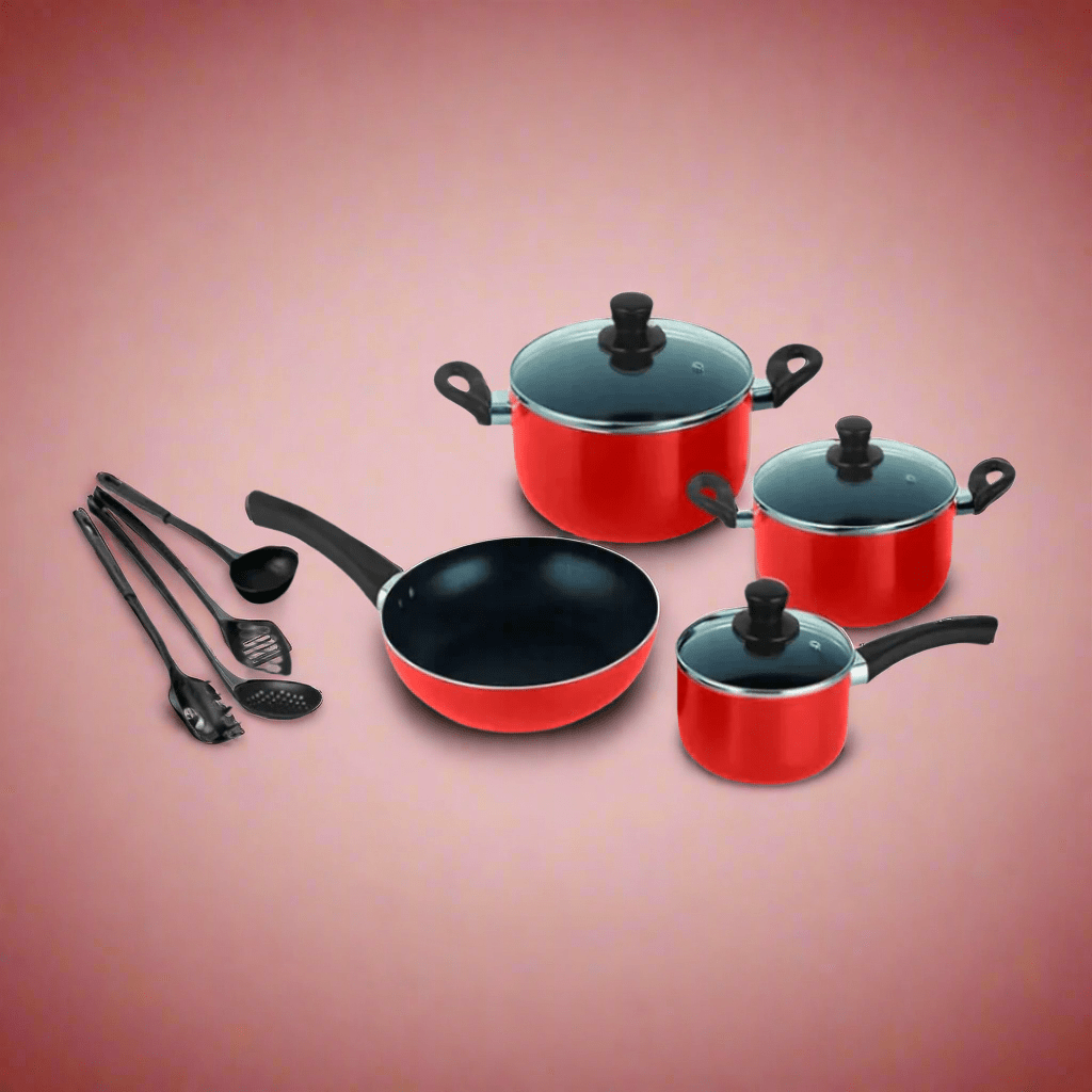 Batterie de cuisine antiadhésive Decakila 8 pièces - KMEP006B-1