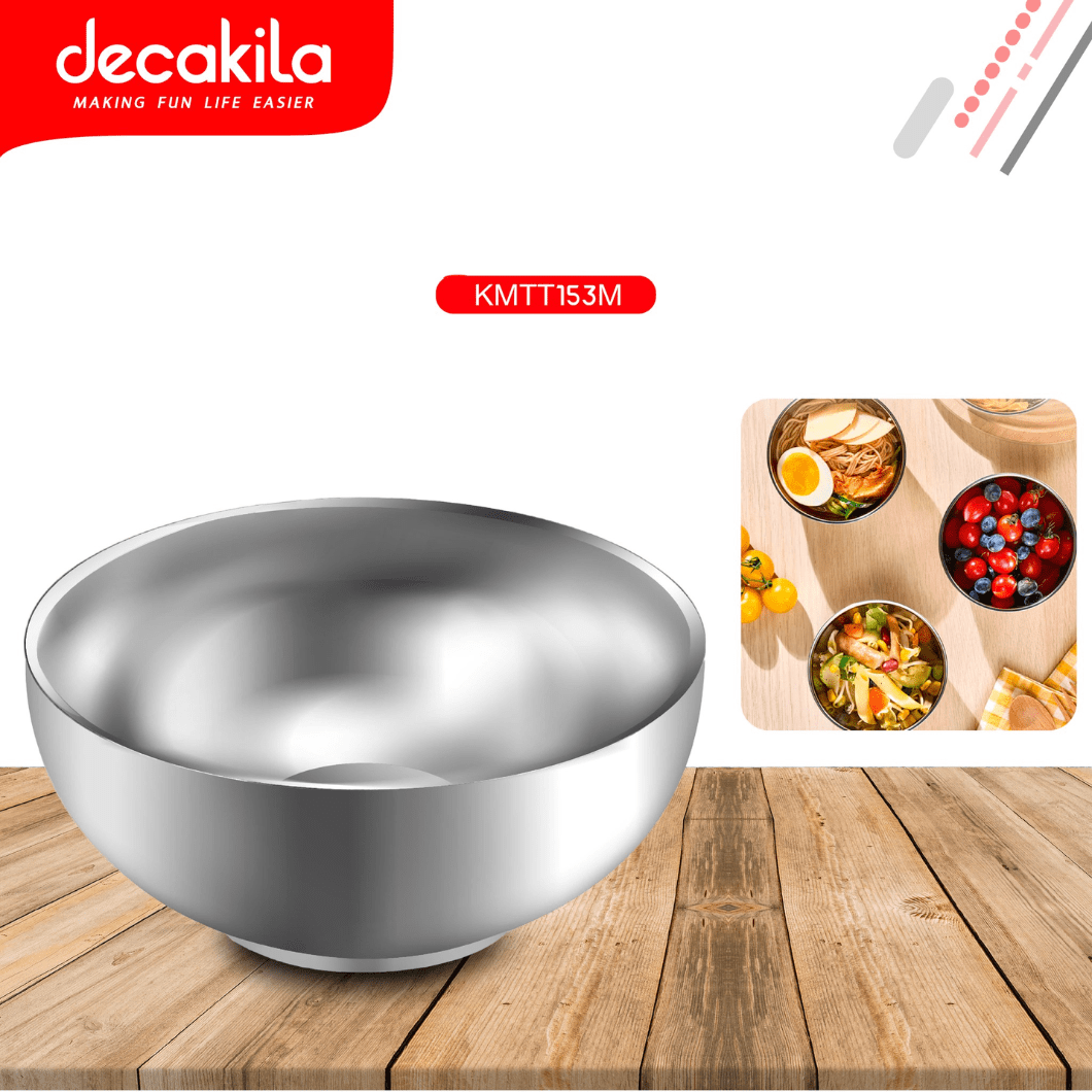 Bol Decakila 13,7 x 5,8 cm en acier inoxydable - KMTT153M-2