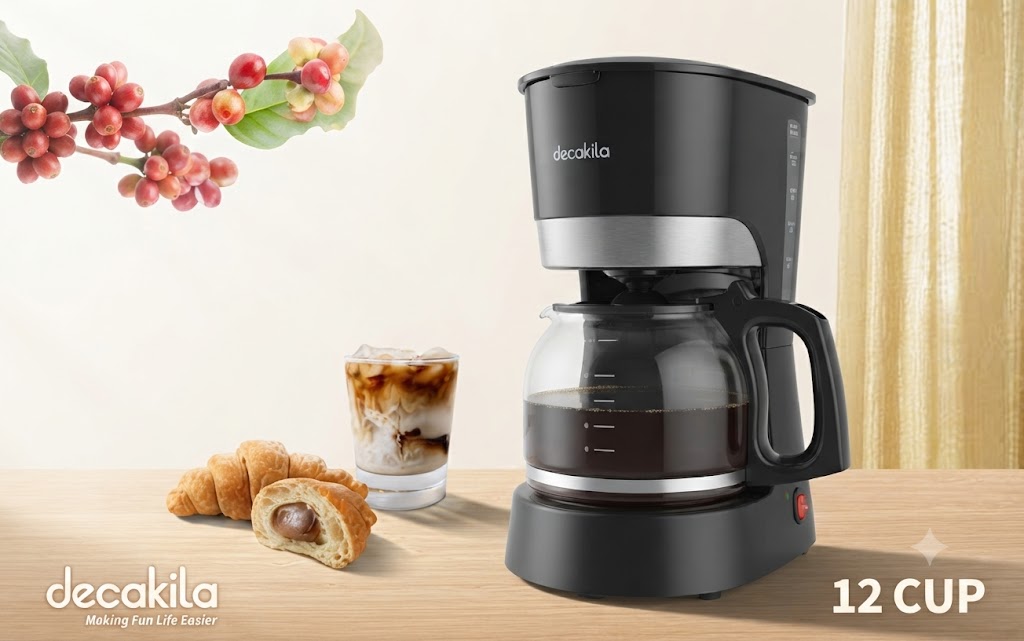 Cafetière goutte à goutte 900W - 1,25L/12 tasses - KECF019B