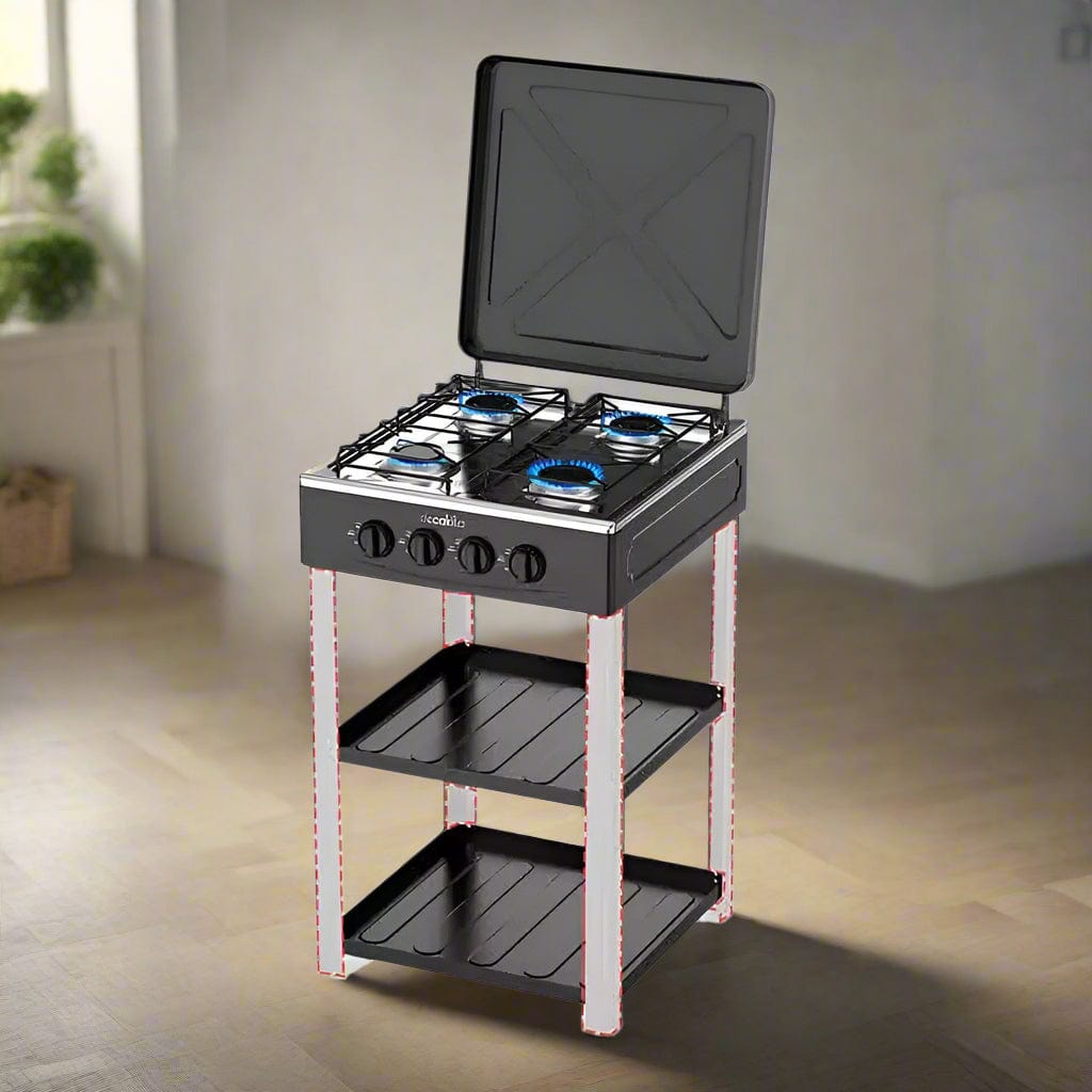 Cuisinière à gaz à quatre brûleurs Decakila avec étagère - KMGS018B-2