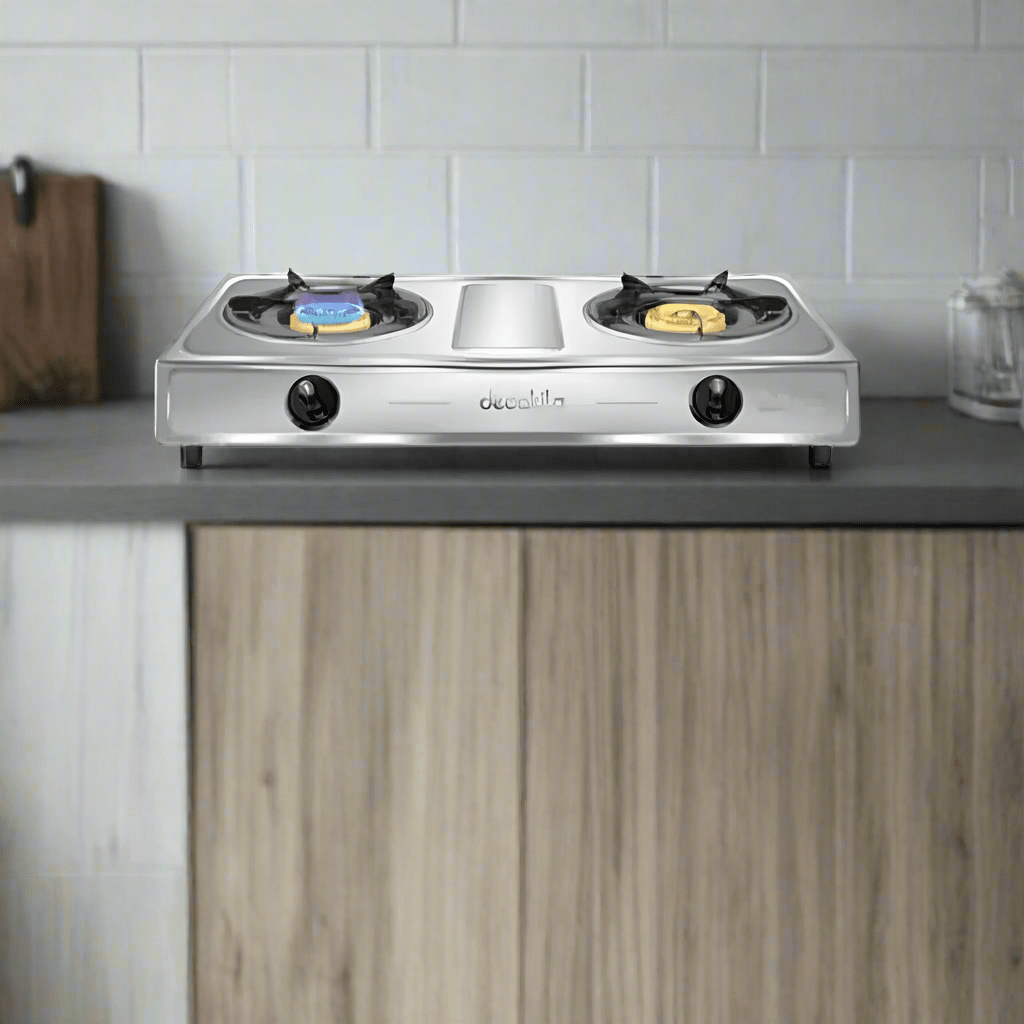 Cuisinière à gaz de table à double brûleur Decakila - KMGS013M-3