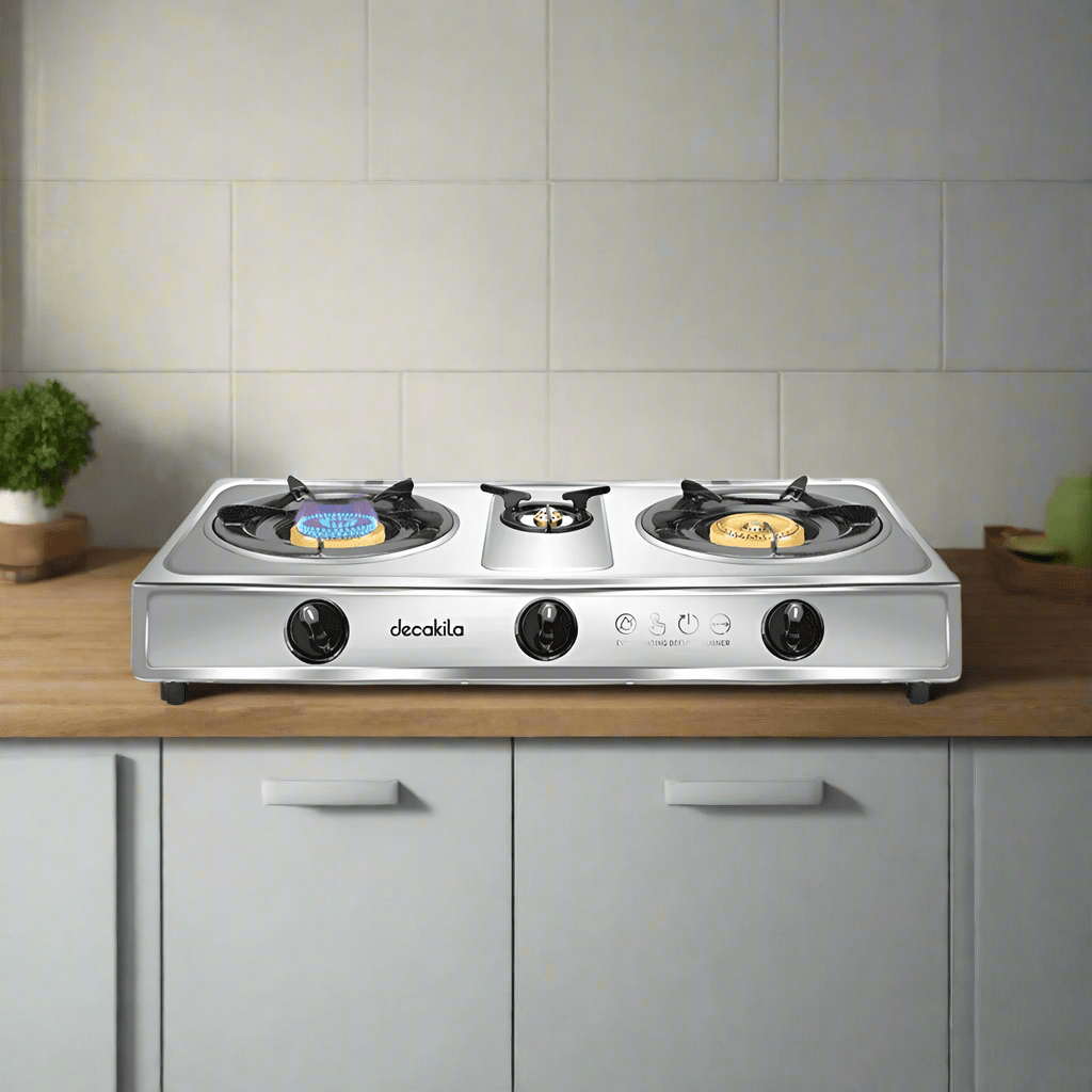 Cuisinière à gaz de table à triple brûleur Decakila - KMGS014M-3