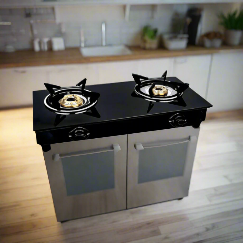 Cuisinière à gaz de table en verre à double brûleur Decakila - KMGS043B-3