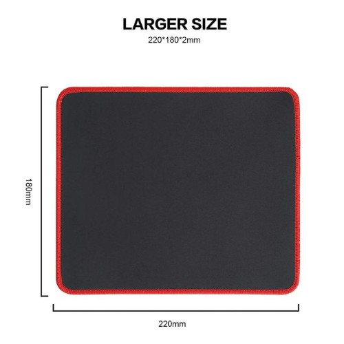 Tapis de Souris Haute Qualité Noir/Rouge – Confort et Performance