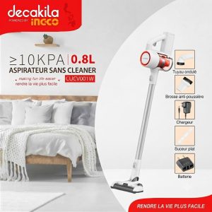 Decakila Aspirateur Rechargeable(sans fil) 140W/0,8L –  CUCV001W