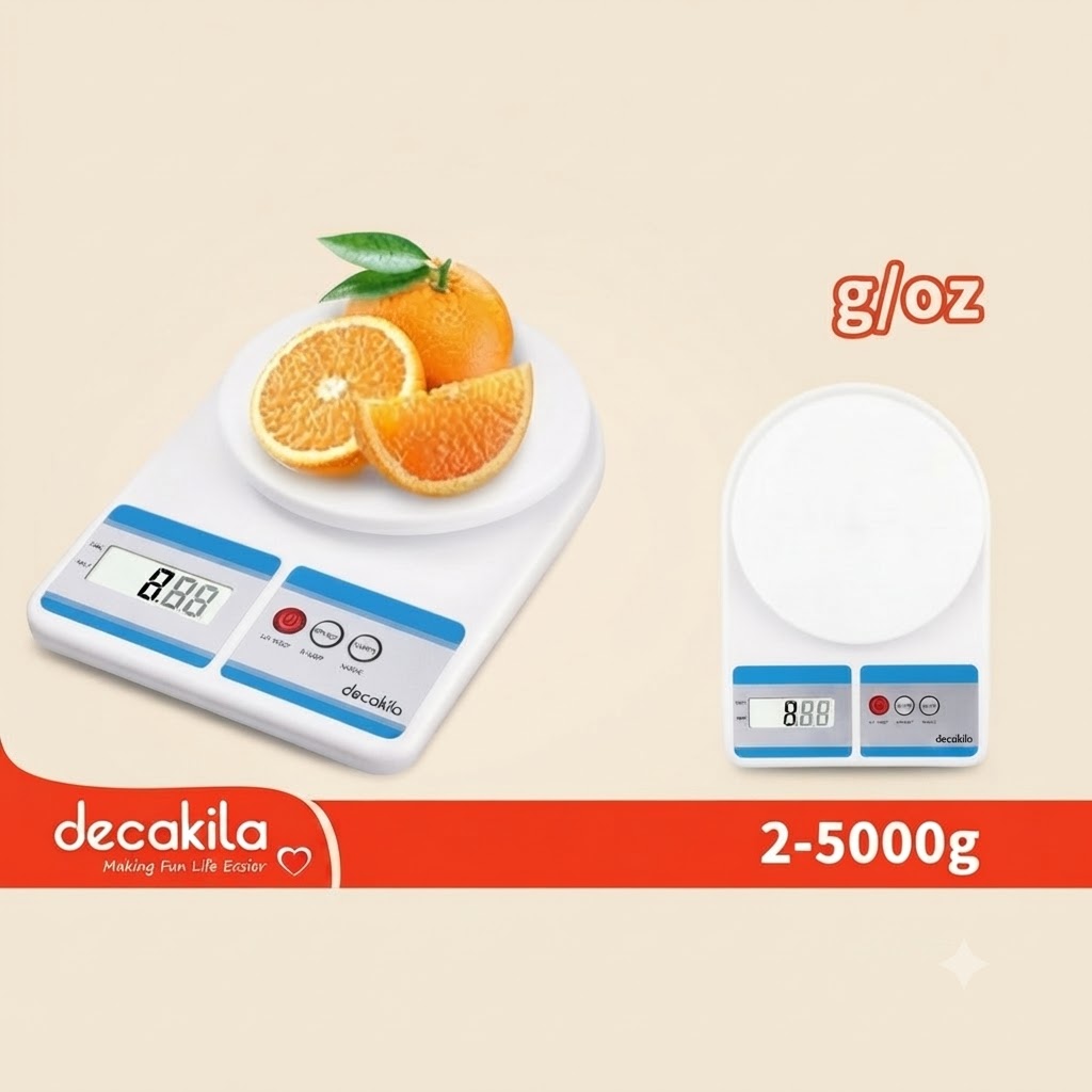 Decakila Balance de cuisine 2-5KG-Blanc KMTT091W