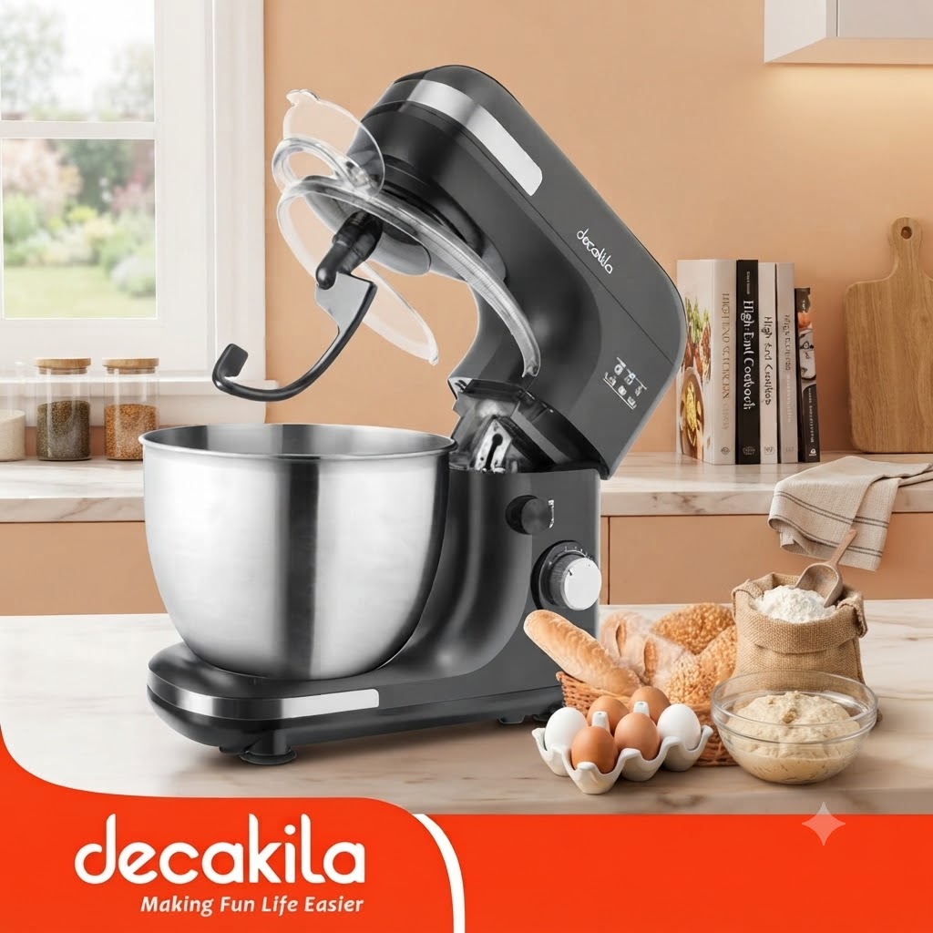 Decakila Batteur  5L  Electrique 600W + Bol Inox Kemx003B