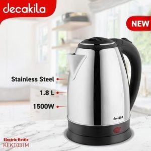 Decakila Bouilloire en acier inoxydable 1,8L KEKT031M