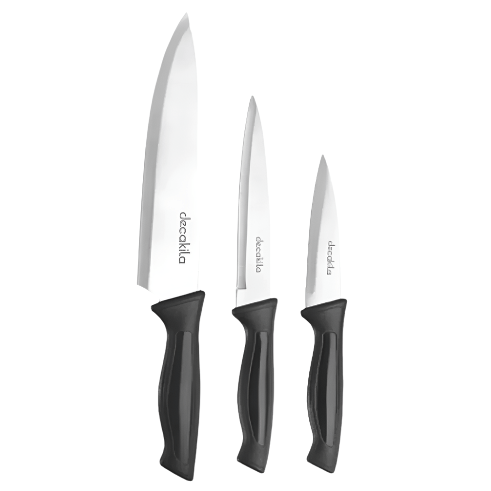 Ensemble de couteaux de cuisine Decakila 3 pièces - KMTT109B