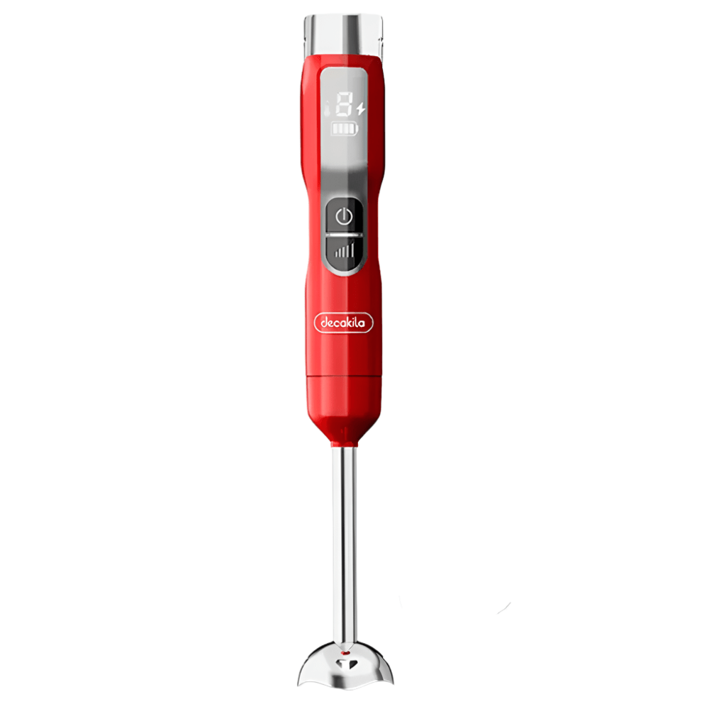 Mélangeur plongeant rechargeable sans fil Decakila 5 vitesses 5 en 1 100 W - KEJB056R et KEJB056B