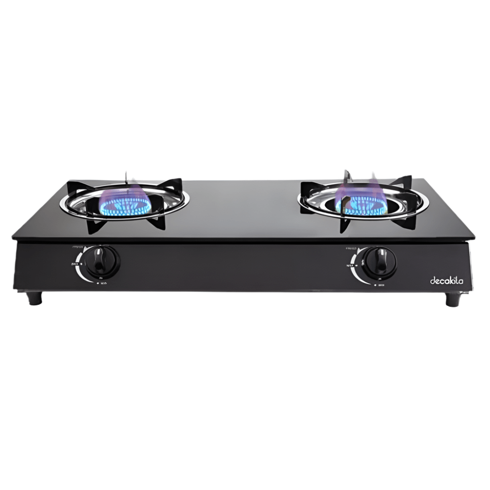 Cuisinière à gaz de table en verre à double brûleur Decakila - KMGS043B